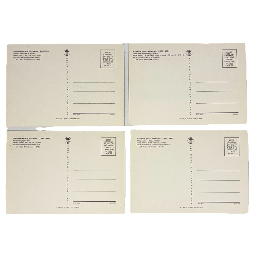Witkacy Postcard Portfolio Set Of 9 Stanislaw Ignacy Witkiewicz Vintage 1979 - Picture 7 of 9